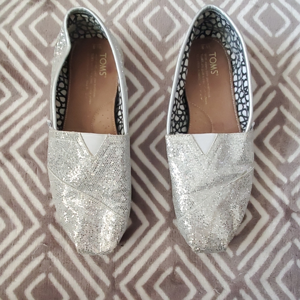 Silver sparkle TOMS